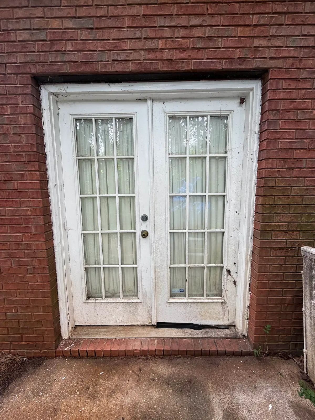 Before French door replacement