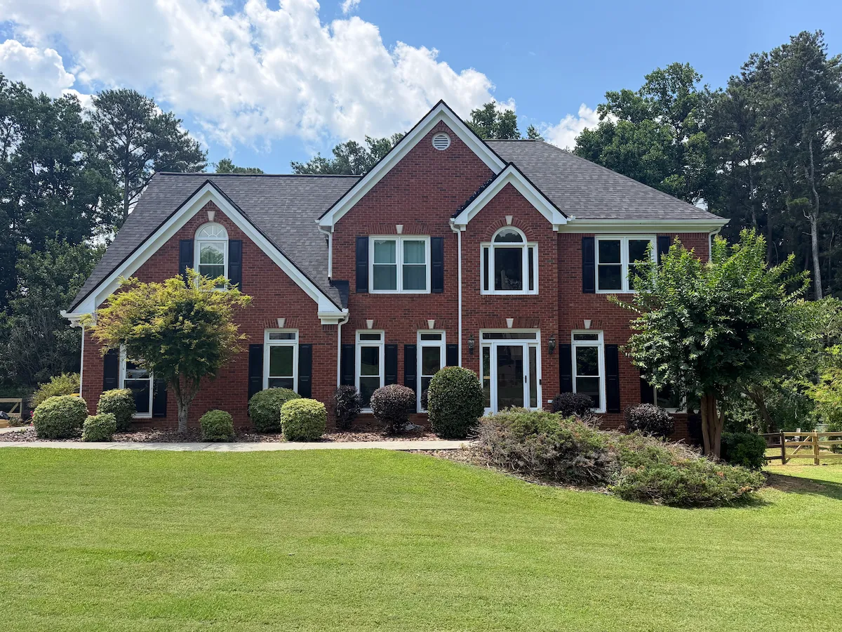 After full front brick home window replacement